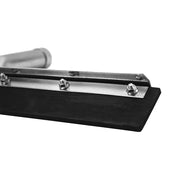 Globe Straight Black Rubber Squeegee - 18"L / Black/ Silver