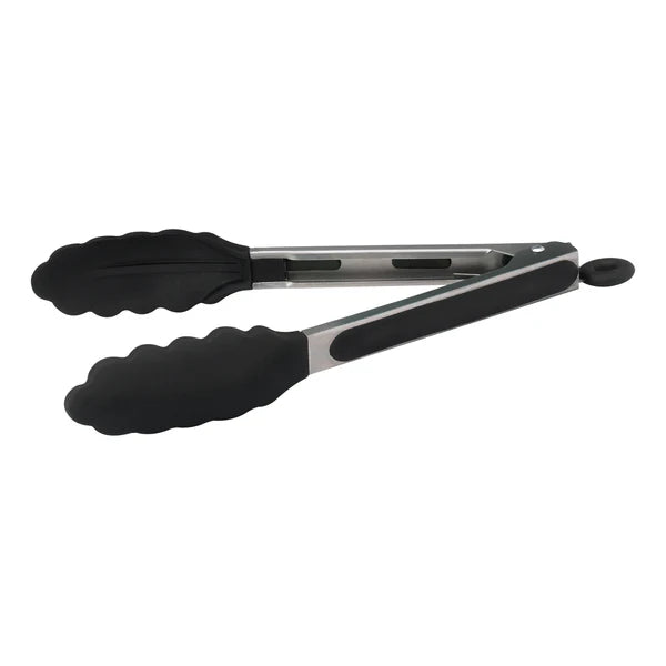 Pince de cuisine Winco en silicone avec clip de verrouillage, acier inoxydable