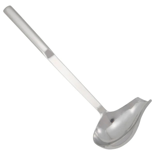 Winco 2 Oz Spout Ladle, Hollow Handle, Stainless Steel