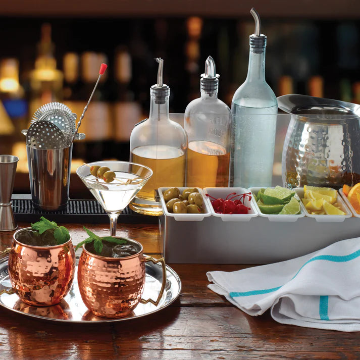 WINCO Condiment Holder with Stainless Steel Base