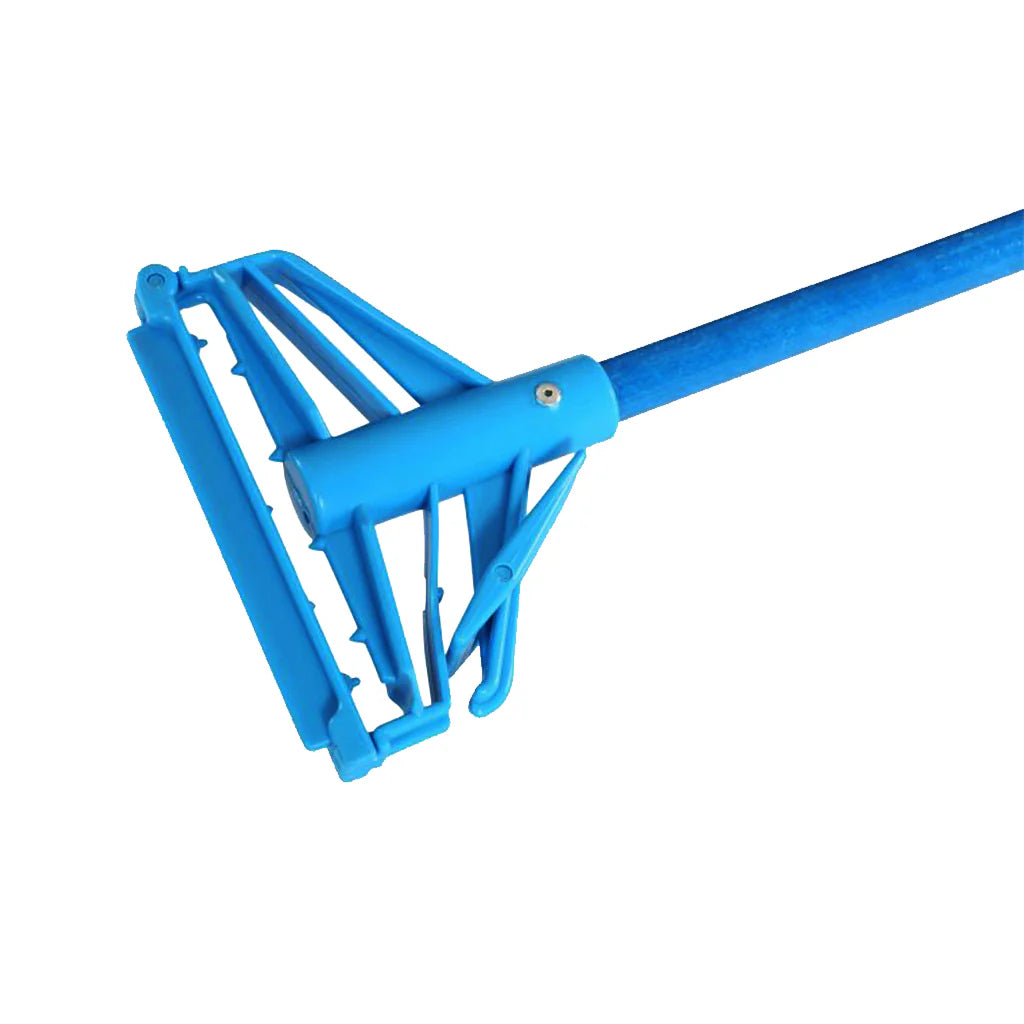Globe Quick Release Fiberglass Mop Handle - 54"L Fiberglass Handle / Blue