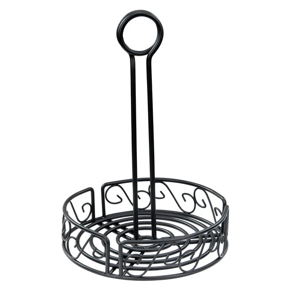 Winco Round Wire Condiment Caddy With Handle