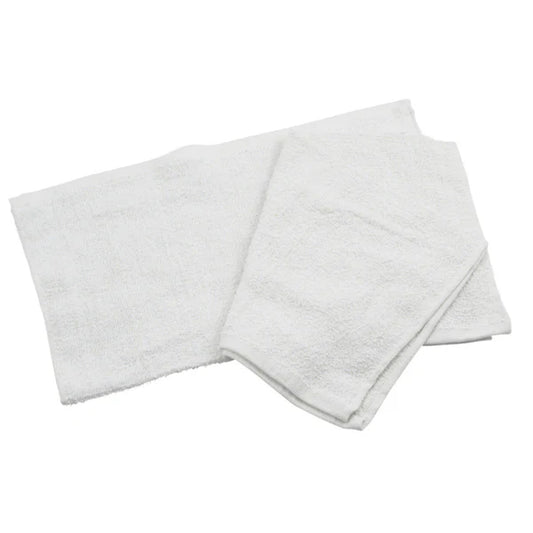 WINCO White Bar Towel, 16” x 19”