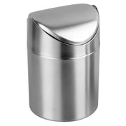 Winco Mini Swing-Lid Waste Can, 4-3/4”Dia X 6”H, Stainless Steel